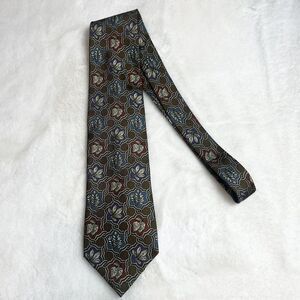 Valentino Vintage Silk Tie Green Red Blue Floral Hand Made In Italy